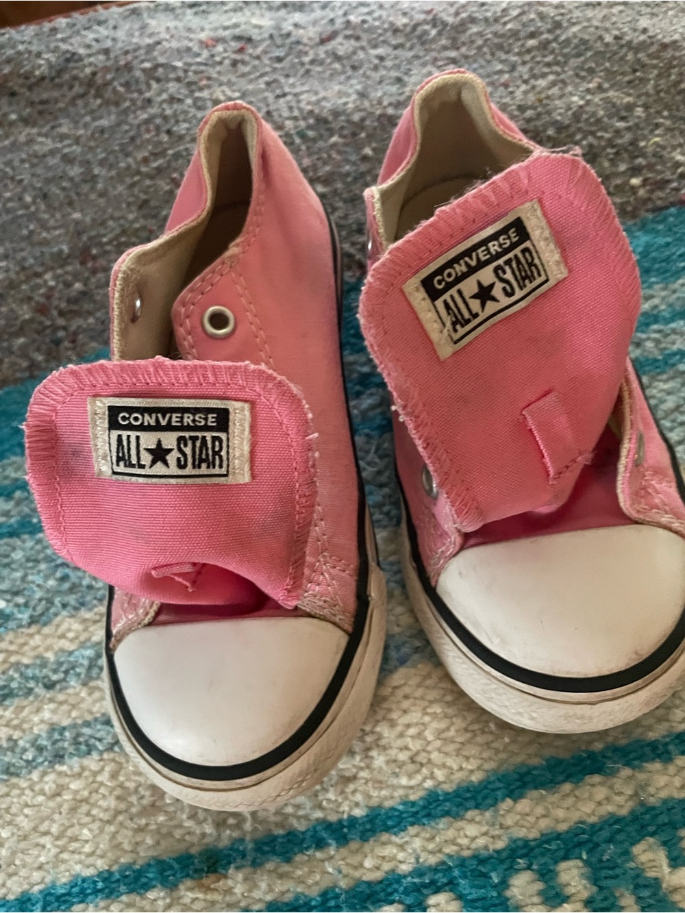 Converse Kids Pink Canvas Slip-On All Star Sneakers